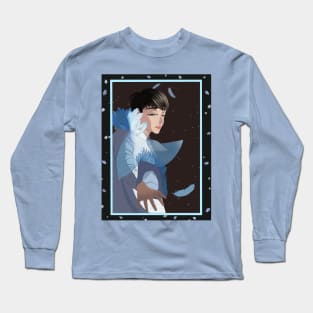 Seventeen Jeonghan Fallin Flower (Blue) Long Sleeve T-Shirt